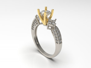 woman solitaire ring 63 3Dプリントモデル