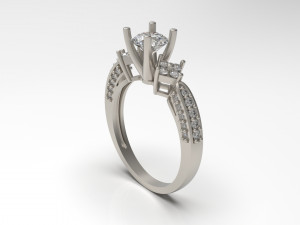 woman solitaire ring 63 3Dプリントモデル