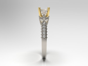 woman solitaire ring 63 3Dプリントモデル