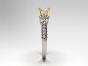 woman solitaire ring 63 3D Print Model