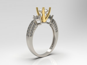 woman solitaire ring 63 3Dプリントモデル