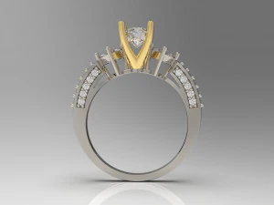 woman solitaire ring 63 3D Print Model
