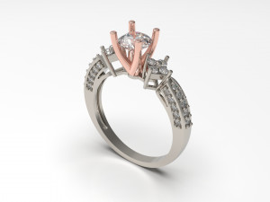 woman solitaire ring 63 3Dプリントモデル
