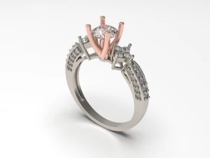 woman solitaire ring 63 3D Print Model