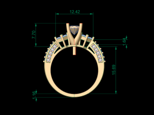 woman solitaire ring 63 3Dプリントモデル