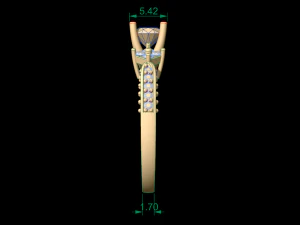 woman solitaire ring 63 3D Print Model