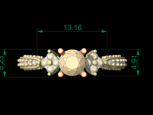 woman solitaire ring 63 3Dプリントモデル