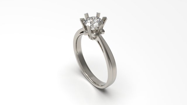 woman solitaire ring 64 Modello di stampa 3D .c4d .max .obj .3ds .fbx .stl .blend 