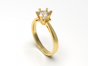 woman solitaire ring 64 Modello di stampa 3D