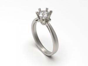 woman solitaire ring 64 Modello di stampa 3D