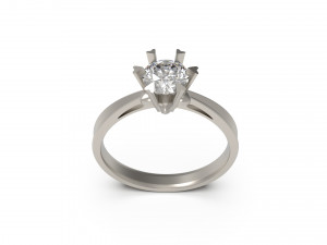 woman solitaire ring 64 Modello di stampa 3D