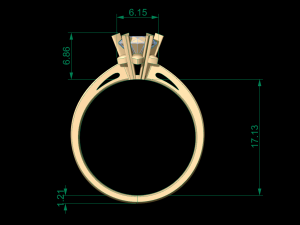 woman solitaire ring 64 Modello di stampa 3D