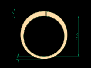 woman band wedding ring 65 Modello di stampa 3D