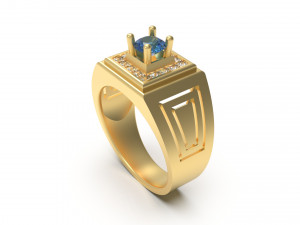 man signet ring 16 3D प्रिंट मॉडल