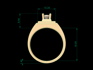 man signet ring 16 Modelo de Impressão 3D