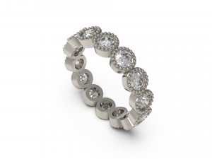 woman band ring 68 3D Print Model