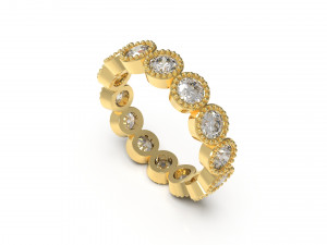 woman band ring 68 3D Print Model