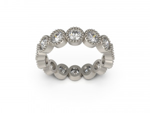 woman band ring 68 3D Print Model