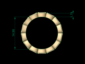 woman band ring 68 3D Print Model