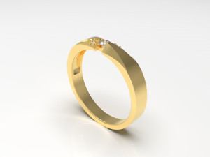 woman band ring 70 3D Print Model