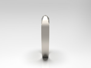 woman band ring 70 3D Print Model