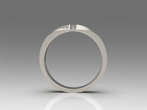 woman band ring 70 3D Print Model
