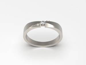 woman band ring 70 3D Print Model