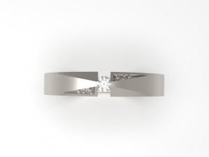 woman band ring 70 3D Print Model