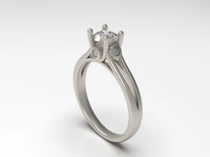 woman solitaire ring 71 3D Print Model