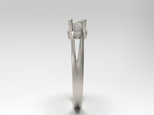woman solitaire ring 71 3D Druckmodell