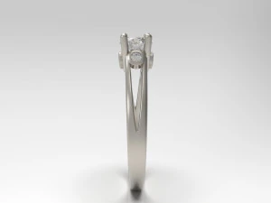 woman solitaire ring 71 3D Print Model