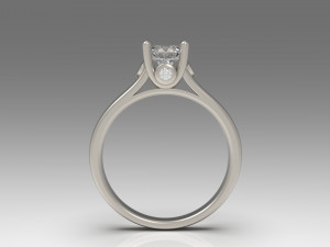 woman solitaire ring 71 3D Druckmodell