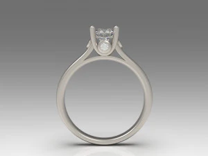 woman solitaire ring 71 3D Print Model