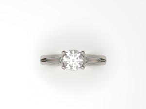 woman solitaire ring 71 3D Druckmodell