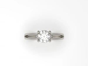 woman solitaire ring 71 3D Print Model
