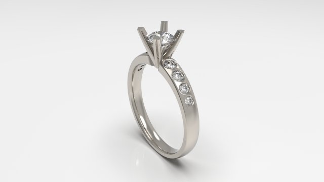 woman solitaire ring 72 Modelo de impresión 3D .c4d .max .obj .3ds .fbx .stl .blend 