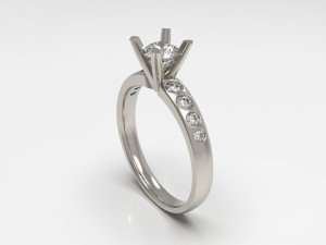 woman solitaire ring 72 3D 프린트 모델