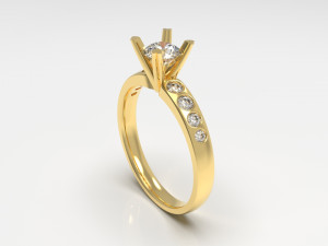 woman solitaire ring 72 Modelo de impresión 3D