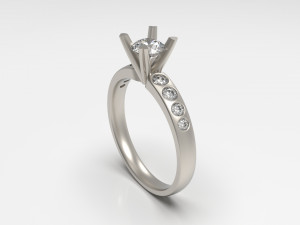 woman solitaire ring 72 Modelo de impresión 3D