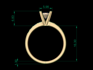 woman solitaire ring 72 Modelo de impresión 3D