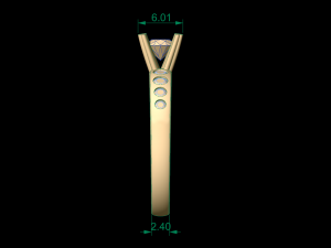 woman solitaire ring 72 Modelo de impresión 3D