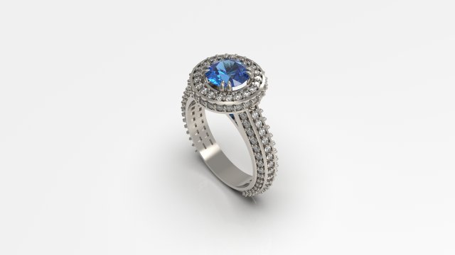 woman solitaire ring 74 3D Baskı Modeli .c4d .max .obj .3ds .fbx .stl .blend 