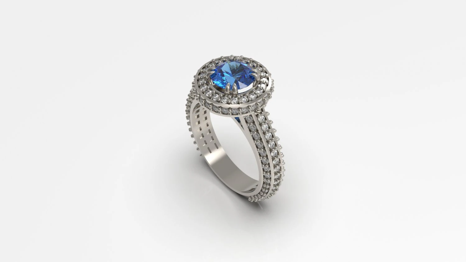 woman solitaire ring 74 3D Print Model .c4d .max .obj .3ds .fbx .stl .blend 