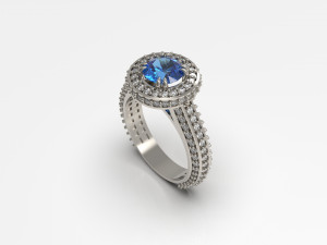 woman solitaire ring 74 3D Baskı Modeli