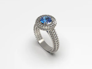 anillo solitario mujer 74 Modelo de impresión 3D