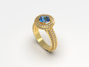 woman solitaire ring 74 3D Baskı Modeli
