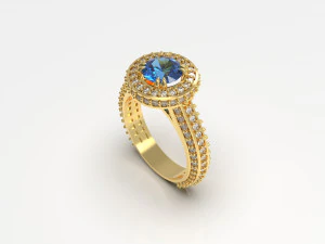 woman solitaire ring 74 3D Print Model