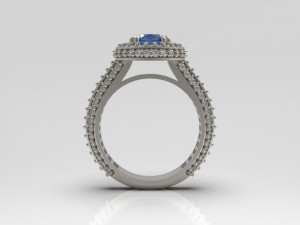 woman solitaire ring 74 3D Baskı Modeli
