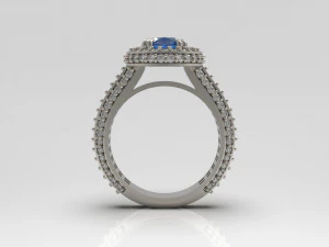 woman solitaire ring 74 3D Print Model