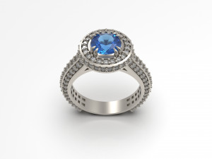 woman solitaire ring 74 3D Baskı Modeli